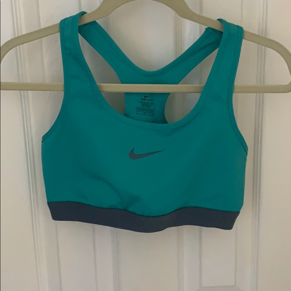 Teal Nike sports bra